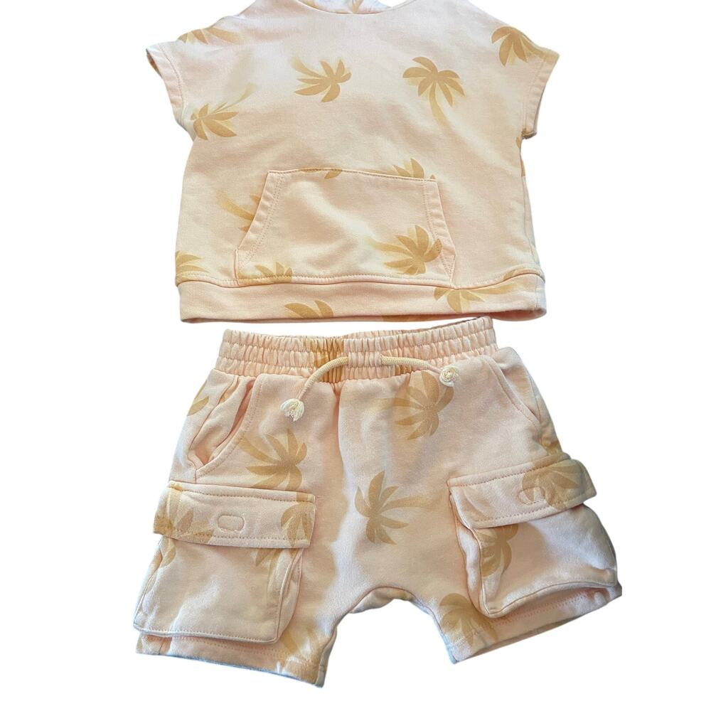 GRAYSON MINI Cotton Palm Tree Summer Outfit Beachy 2T